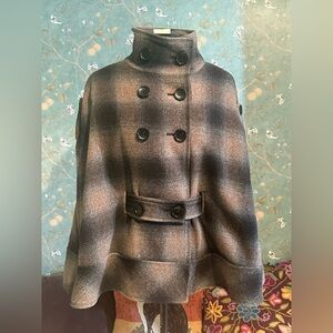 Joe Fresh Wool Blend Plaid Jacket | Double Breasted | Small